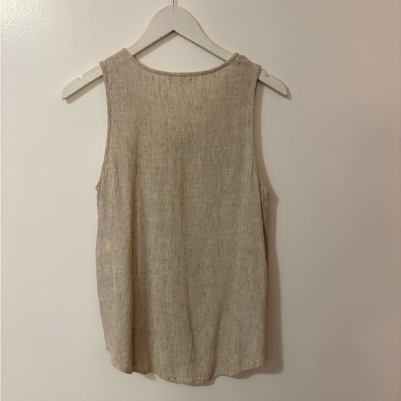 Chic Beige Linen blend Sleeveless Pantsuit - Picture 6 of 13